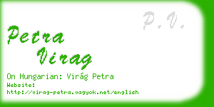 petra virag business card