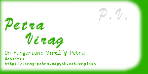 petra virag business card